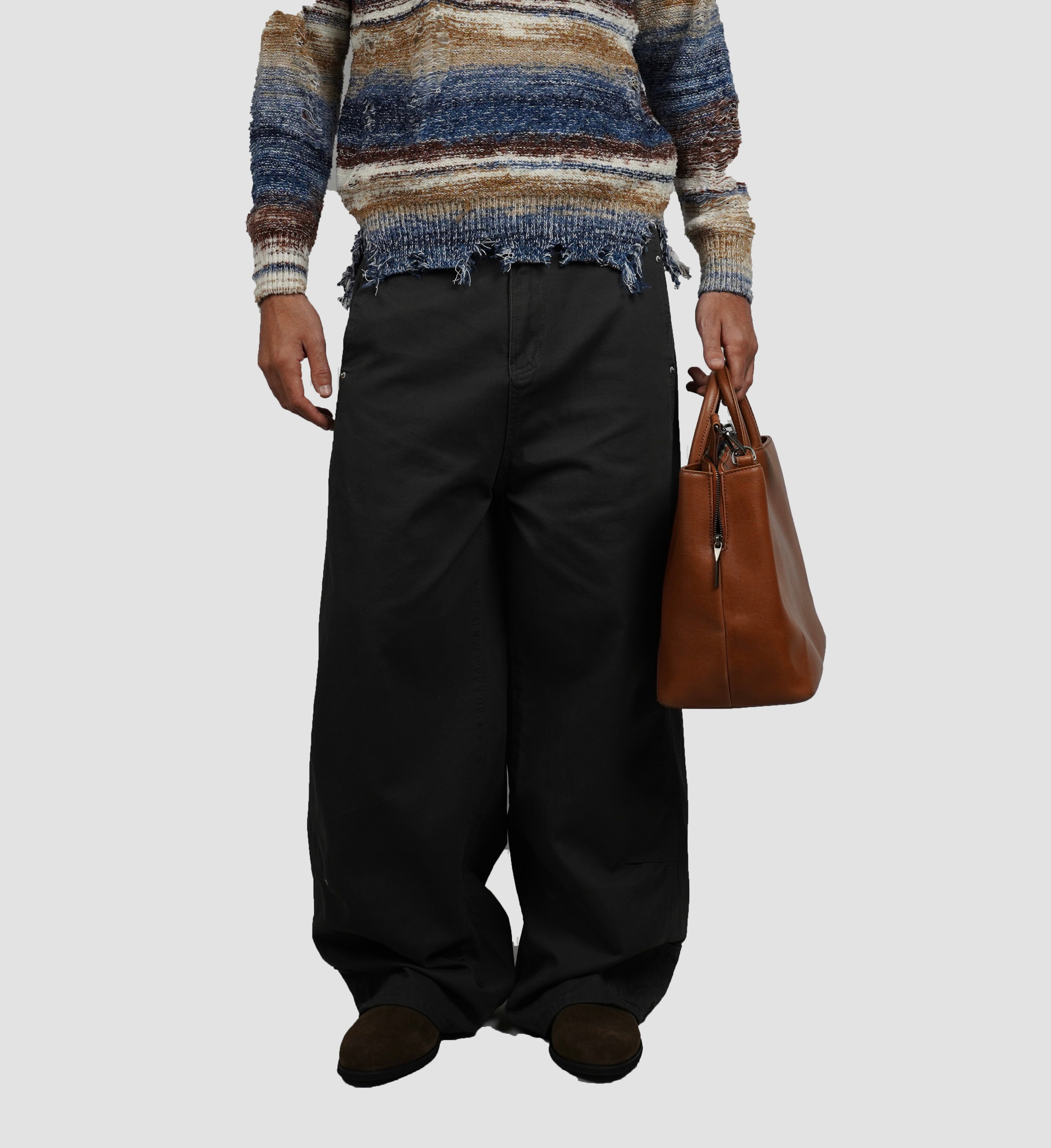 Charcoal baggy pants