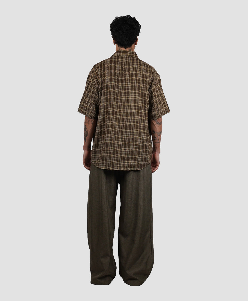 Brown Oversized button up shirt