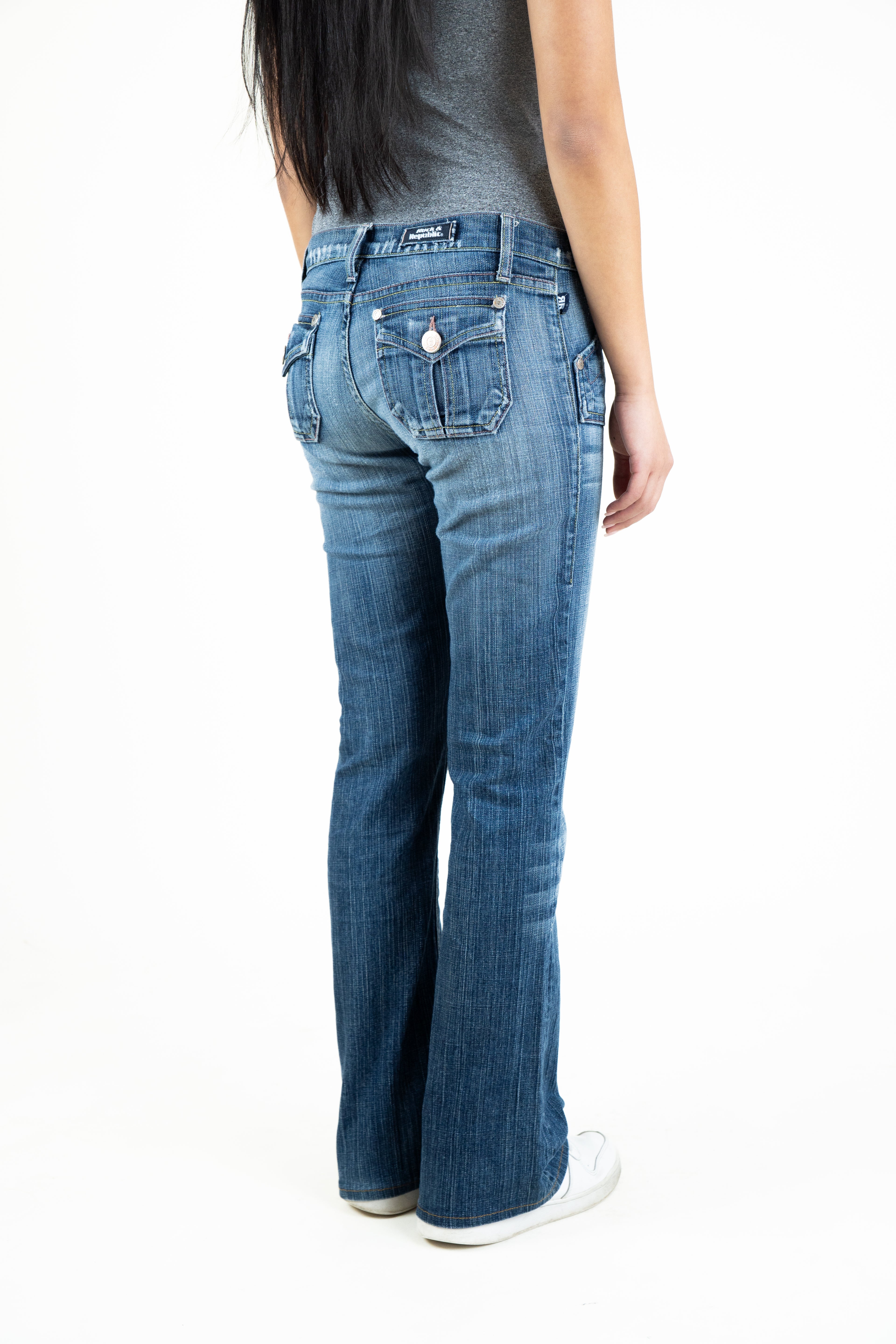 Low Rise Flare Jeans