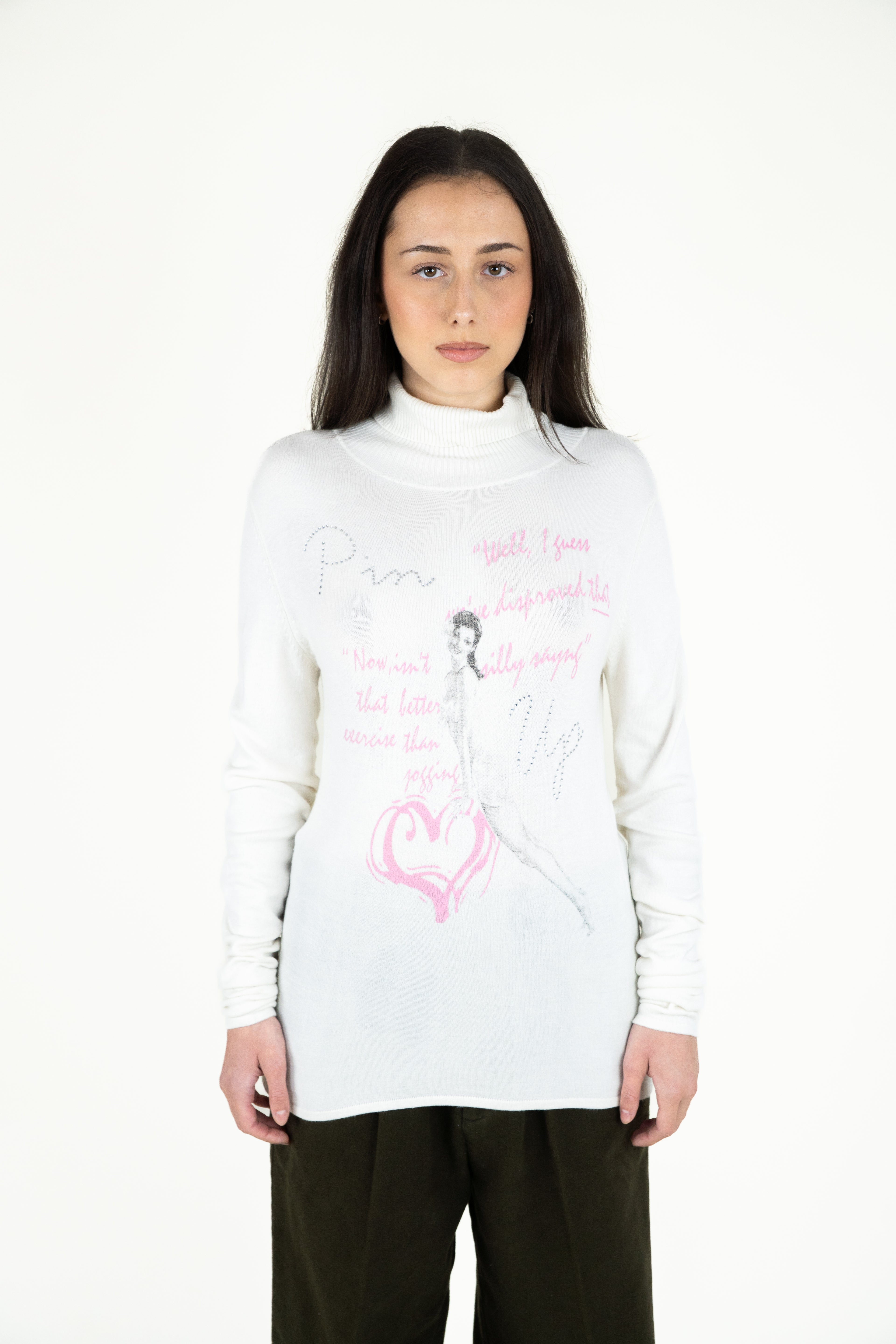 pin love turtleneck sweater
