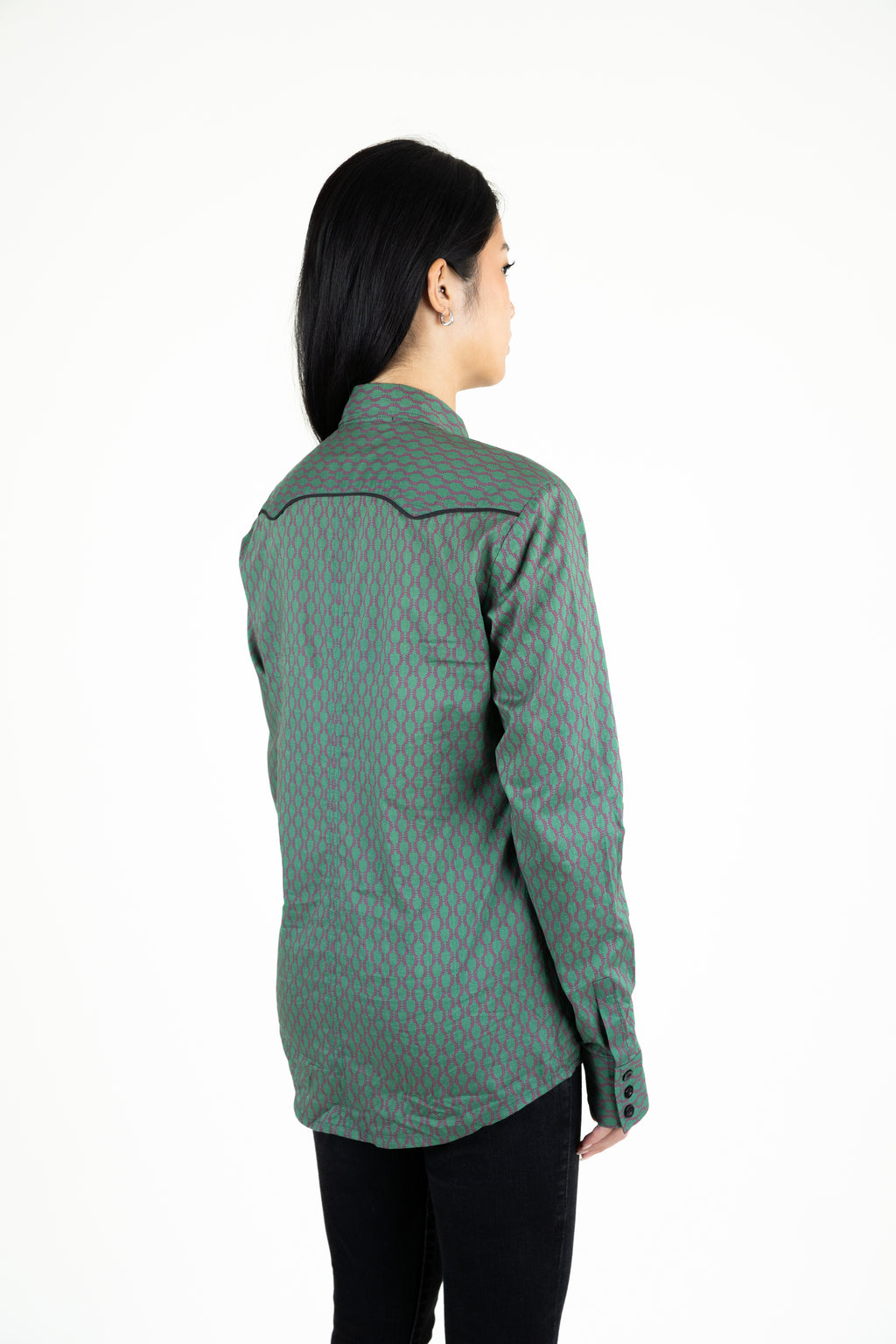 Sage green button-up shirt