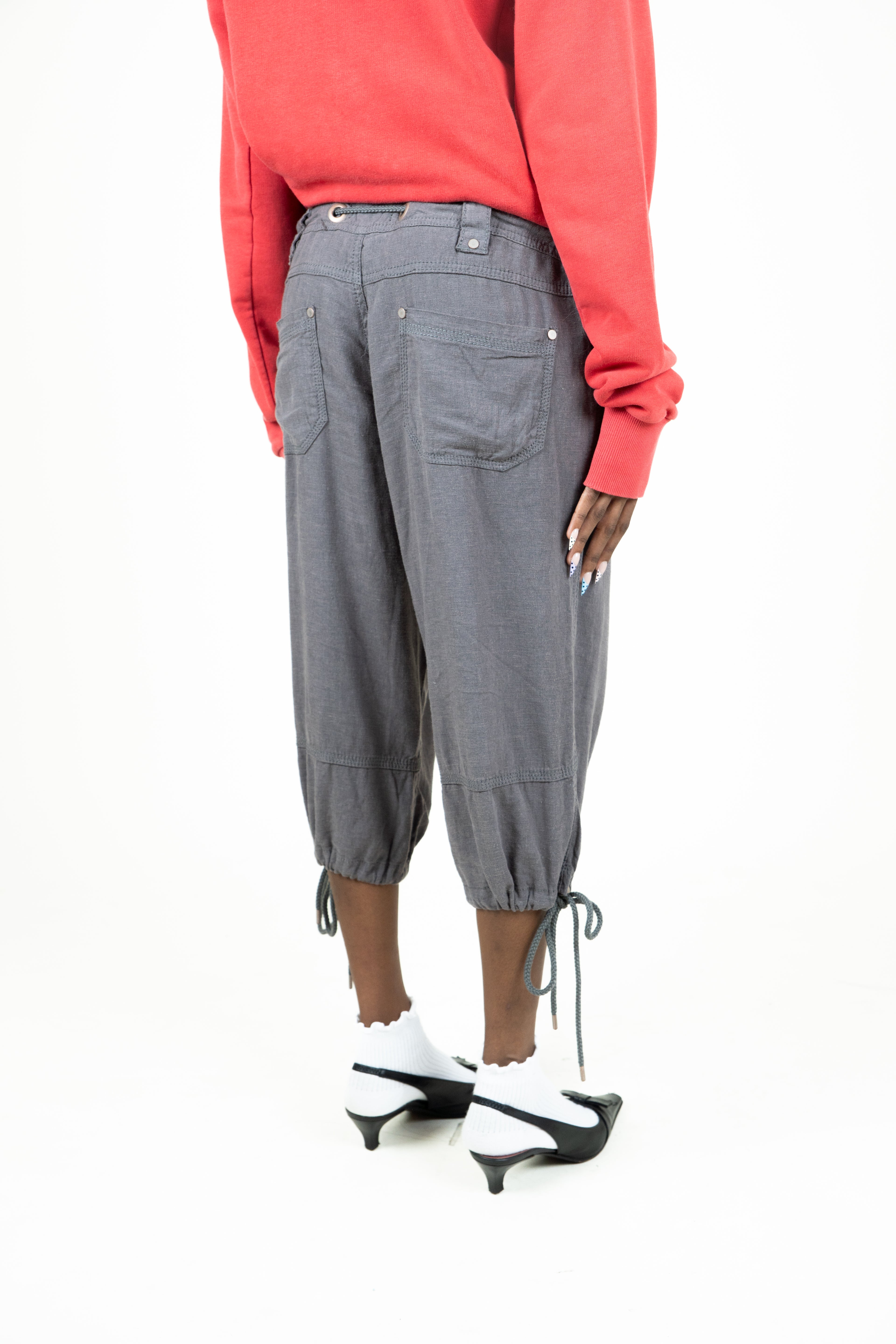ankle ties parachute pants