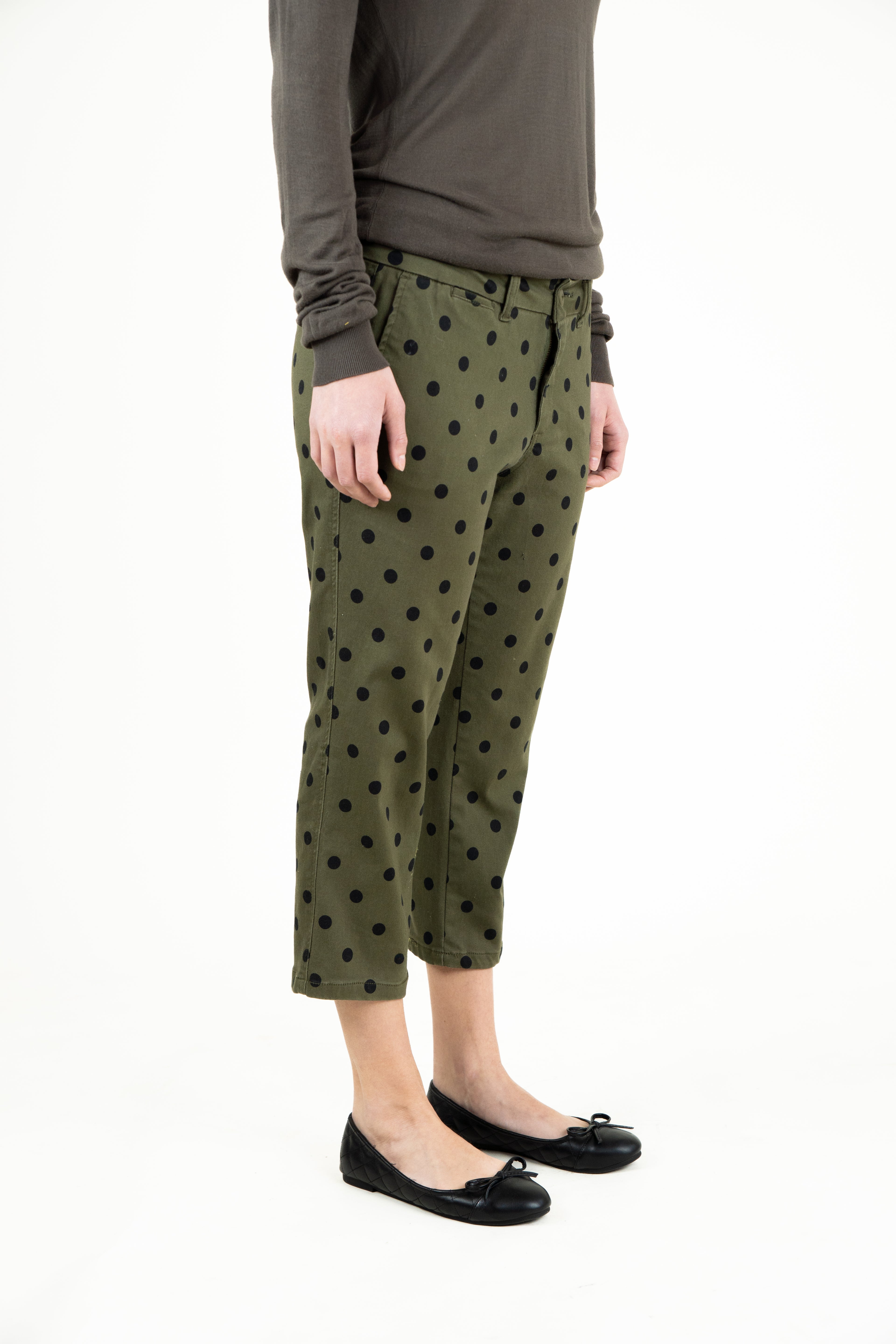 polka dot capri pants