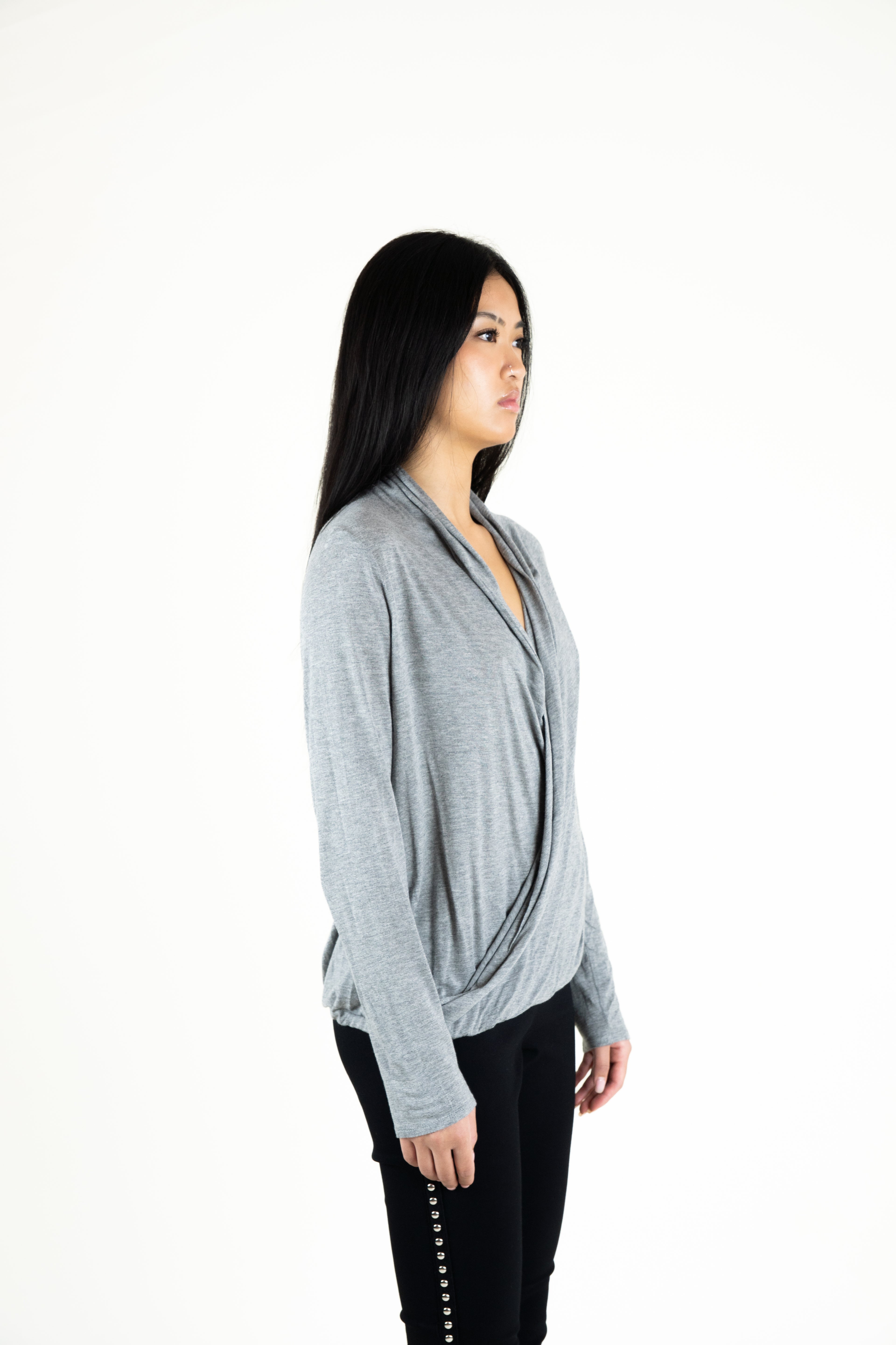 gray crossover top