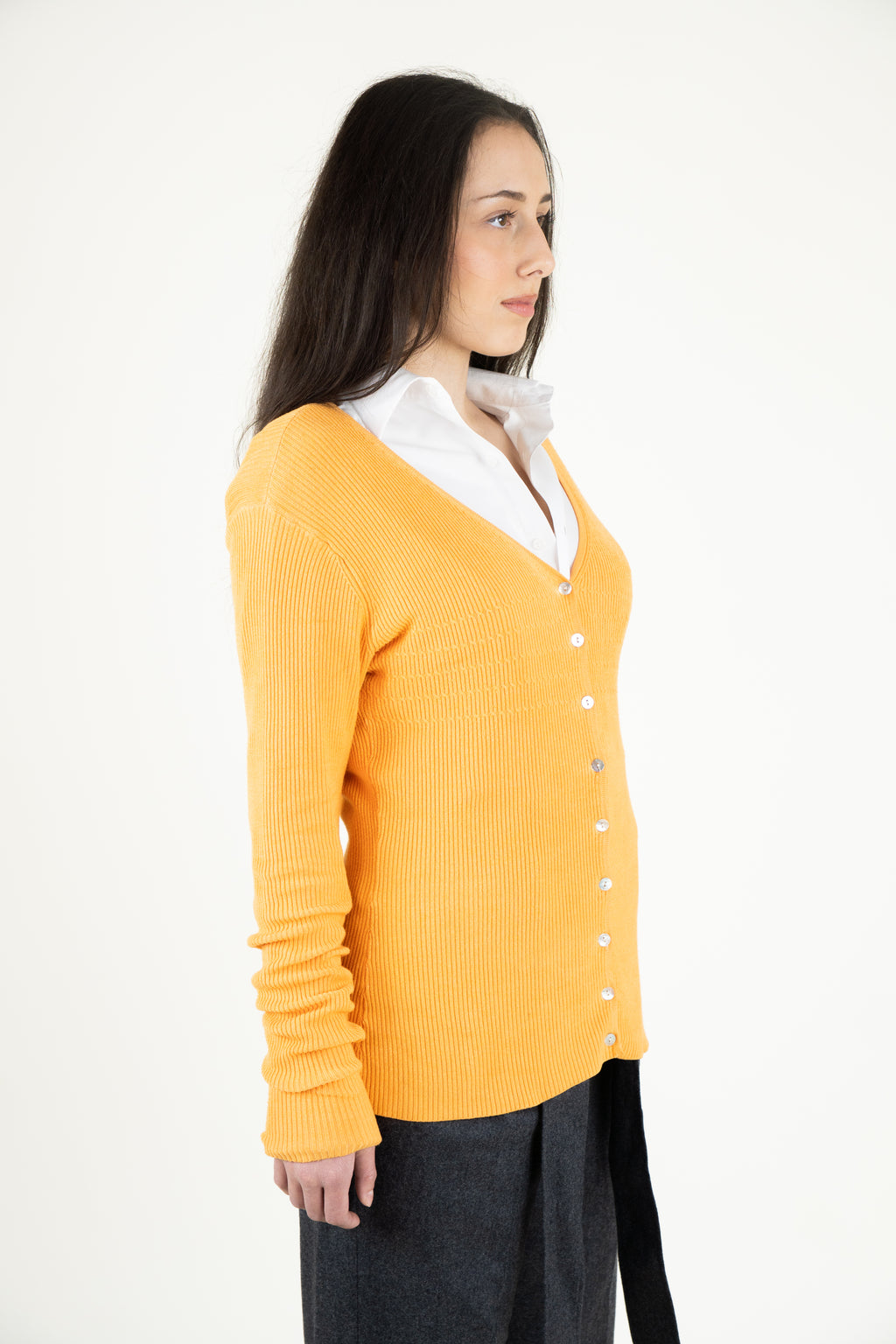 Honeycomb cashmere cardigan