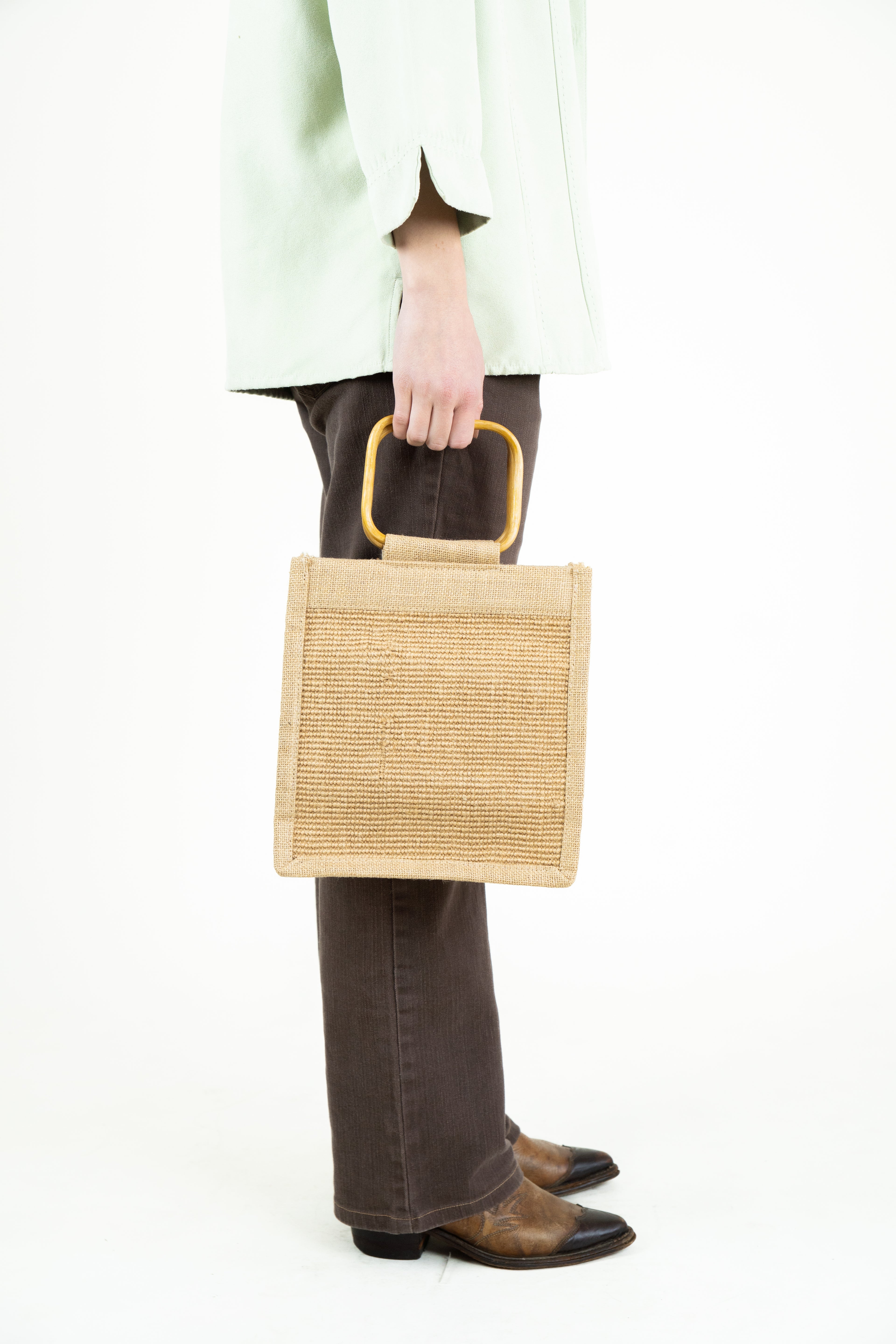 woven wheat box bag