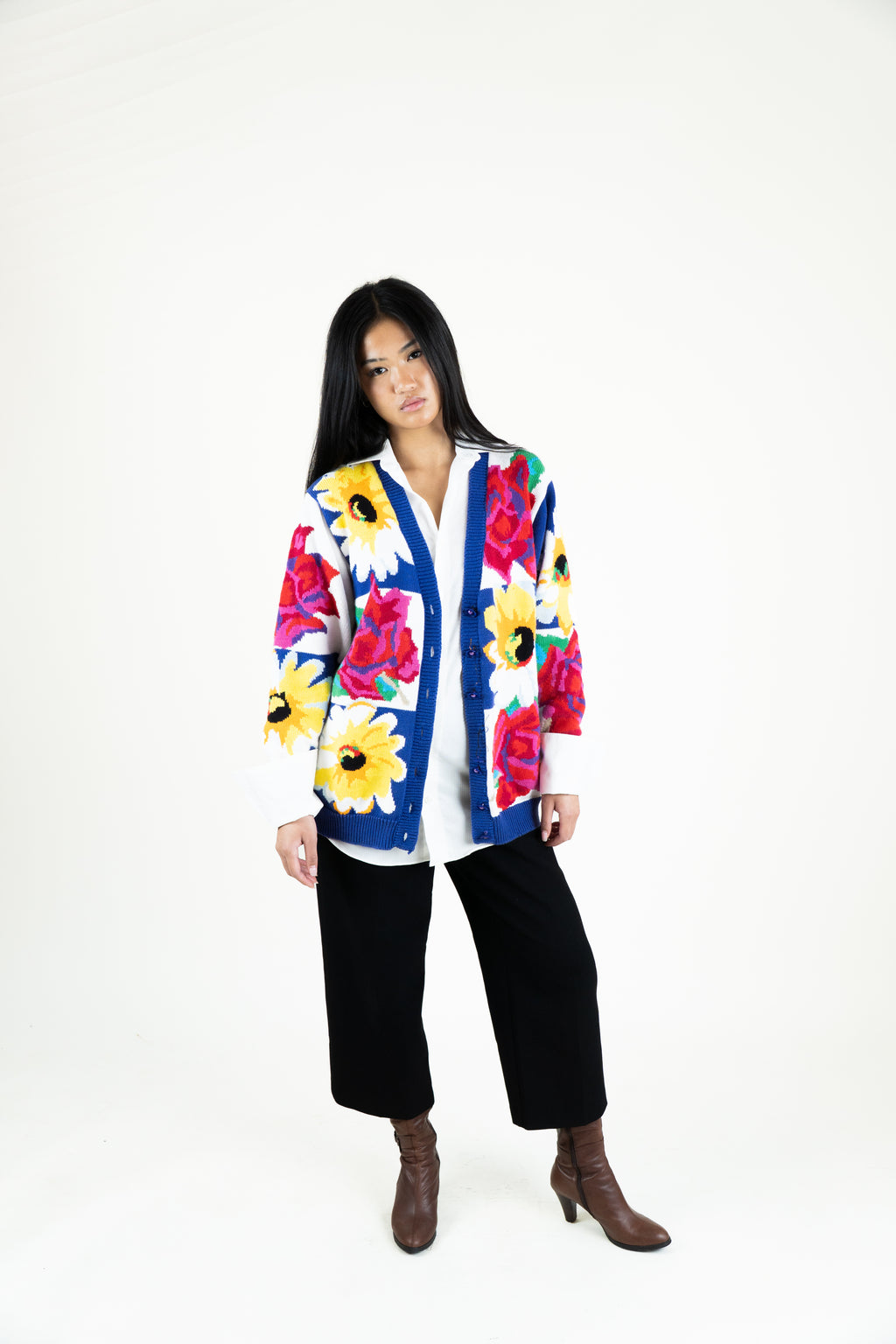 Sunflower rose cardigan
