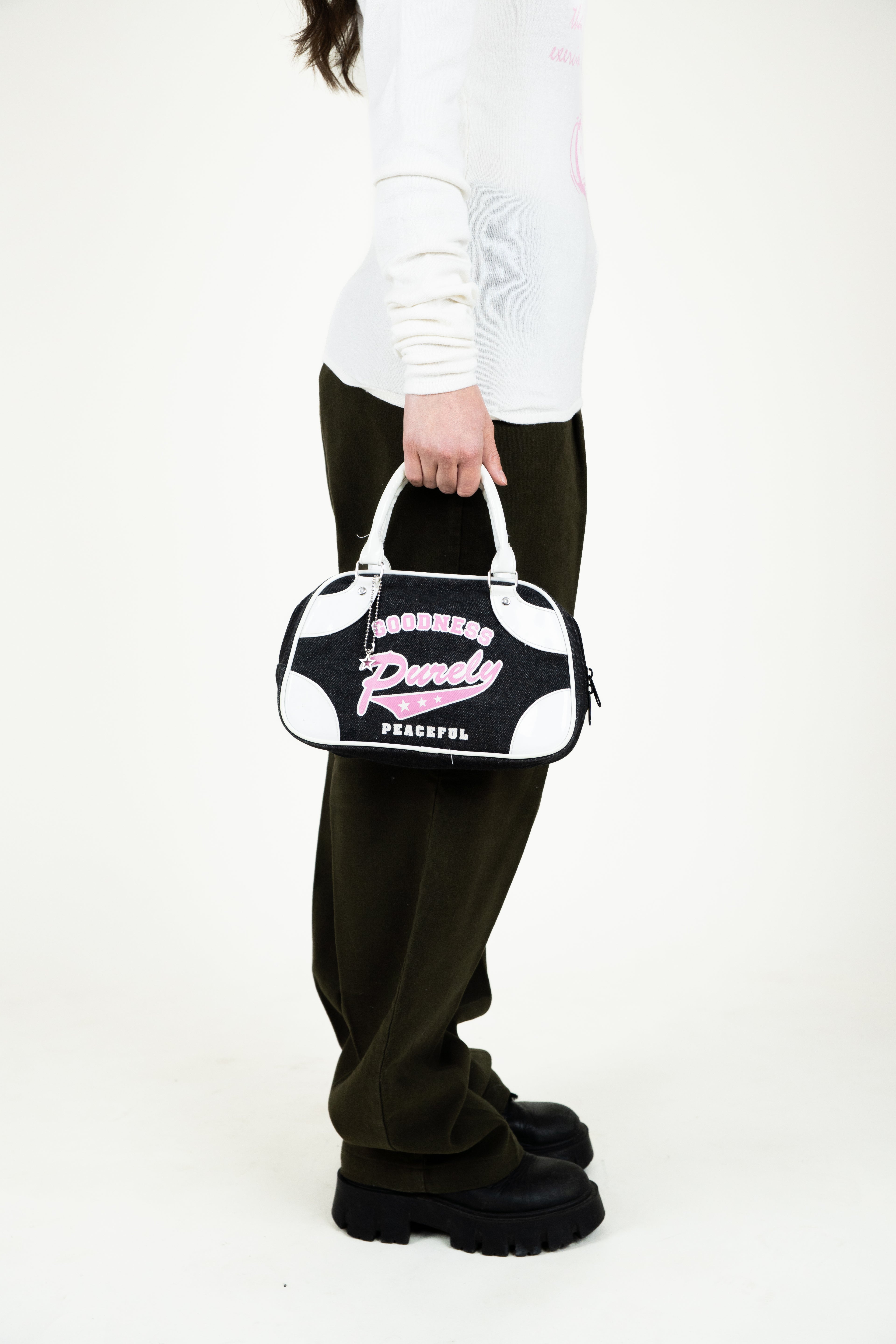 Goodness purely peaceful bowler bag