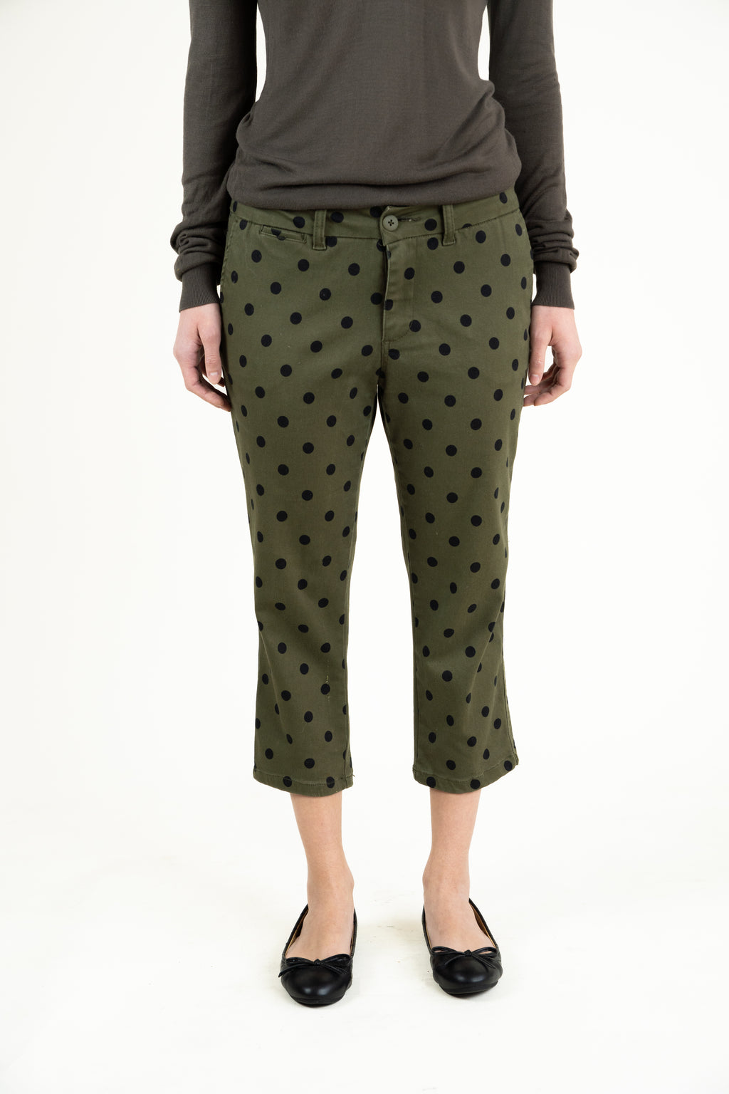 polka dot capri pants