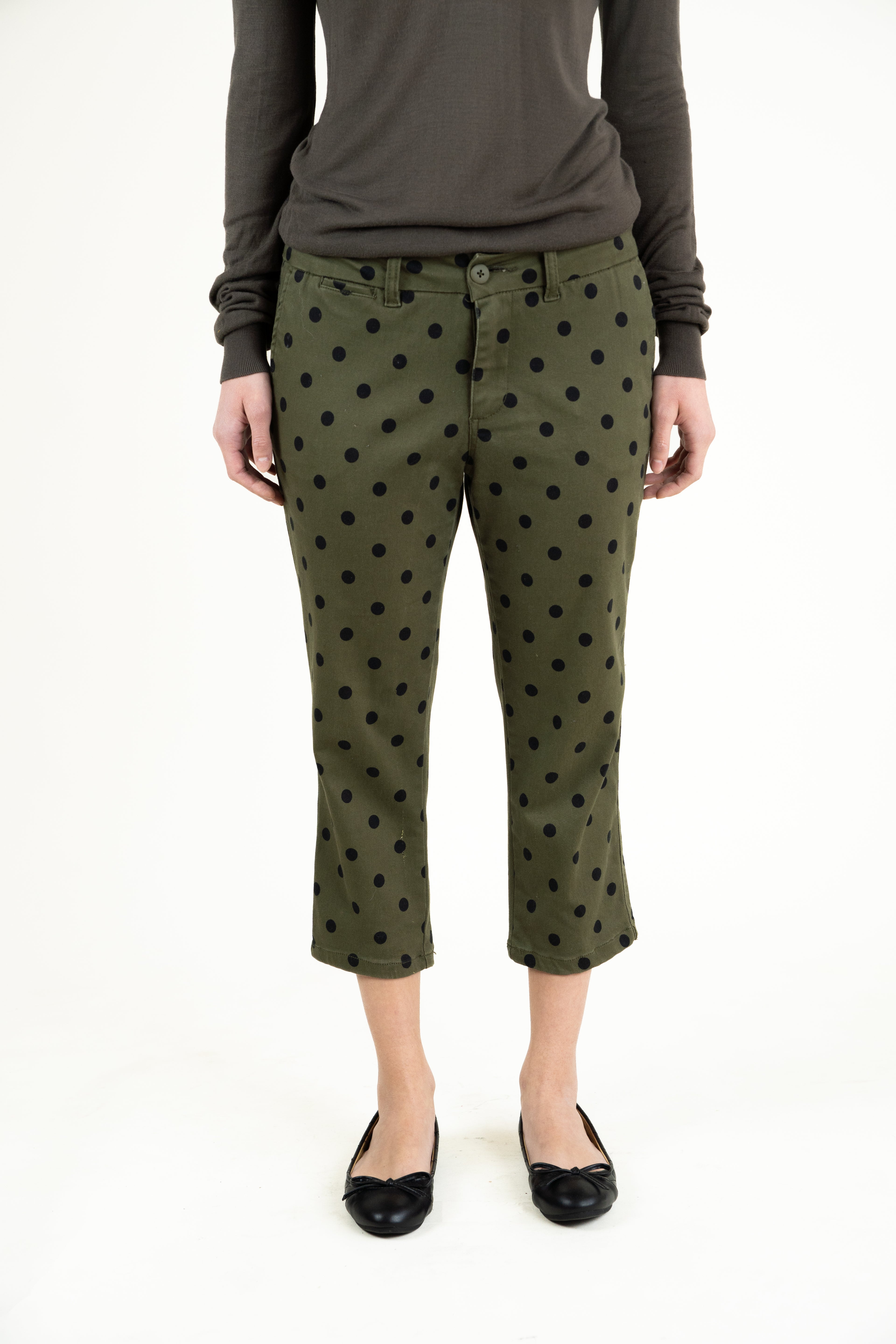 polka dot capri pants