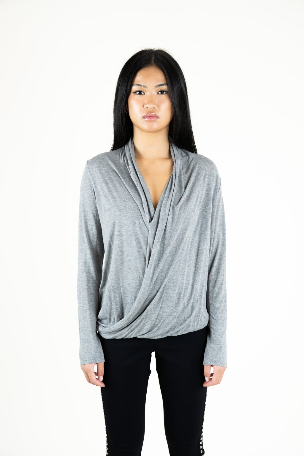 gray crossover top