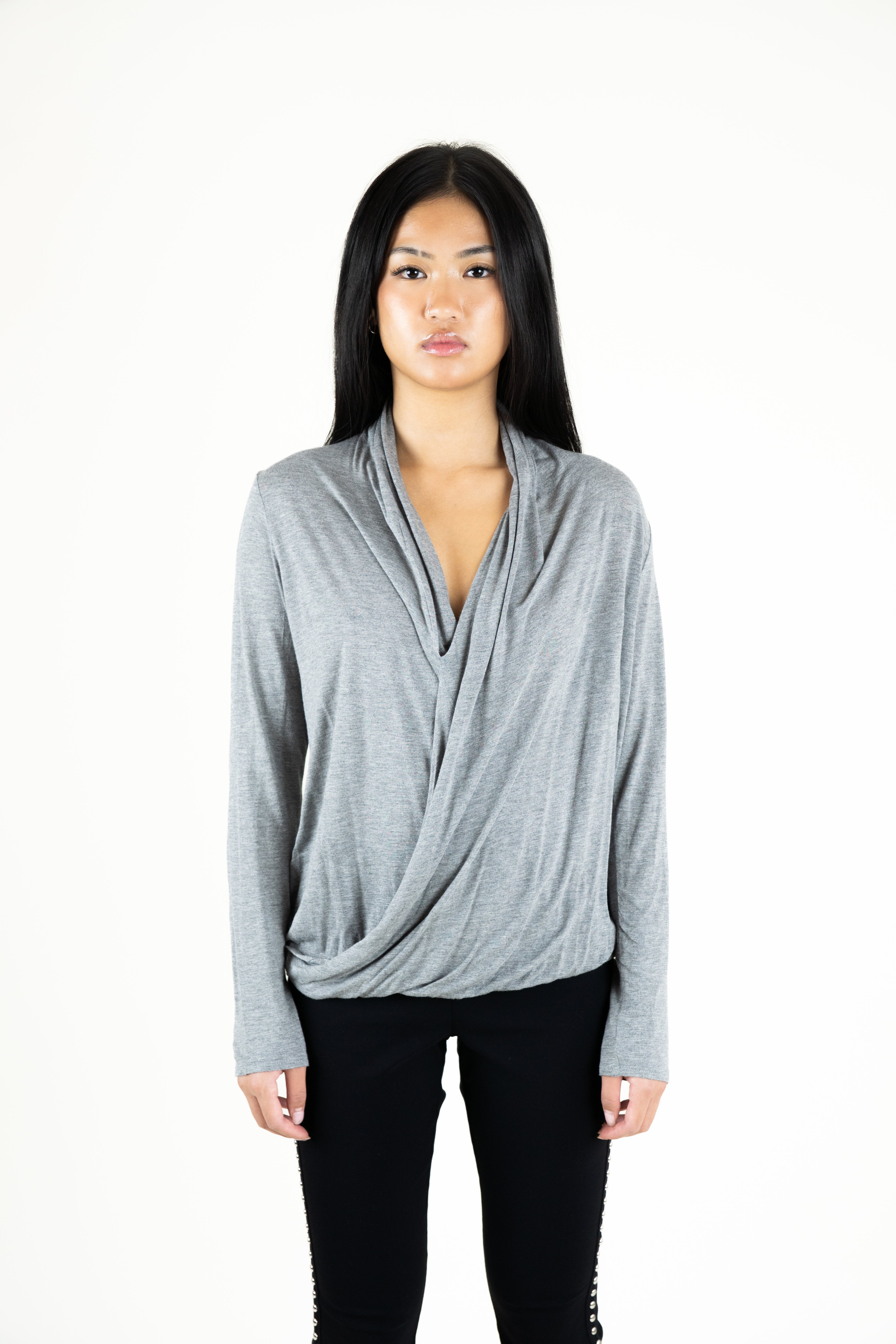 gray crossover top