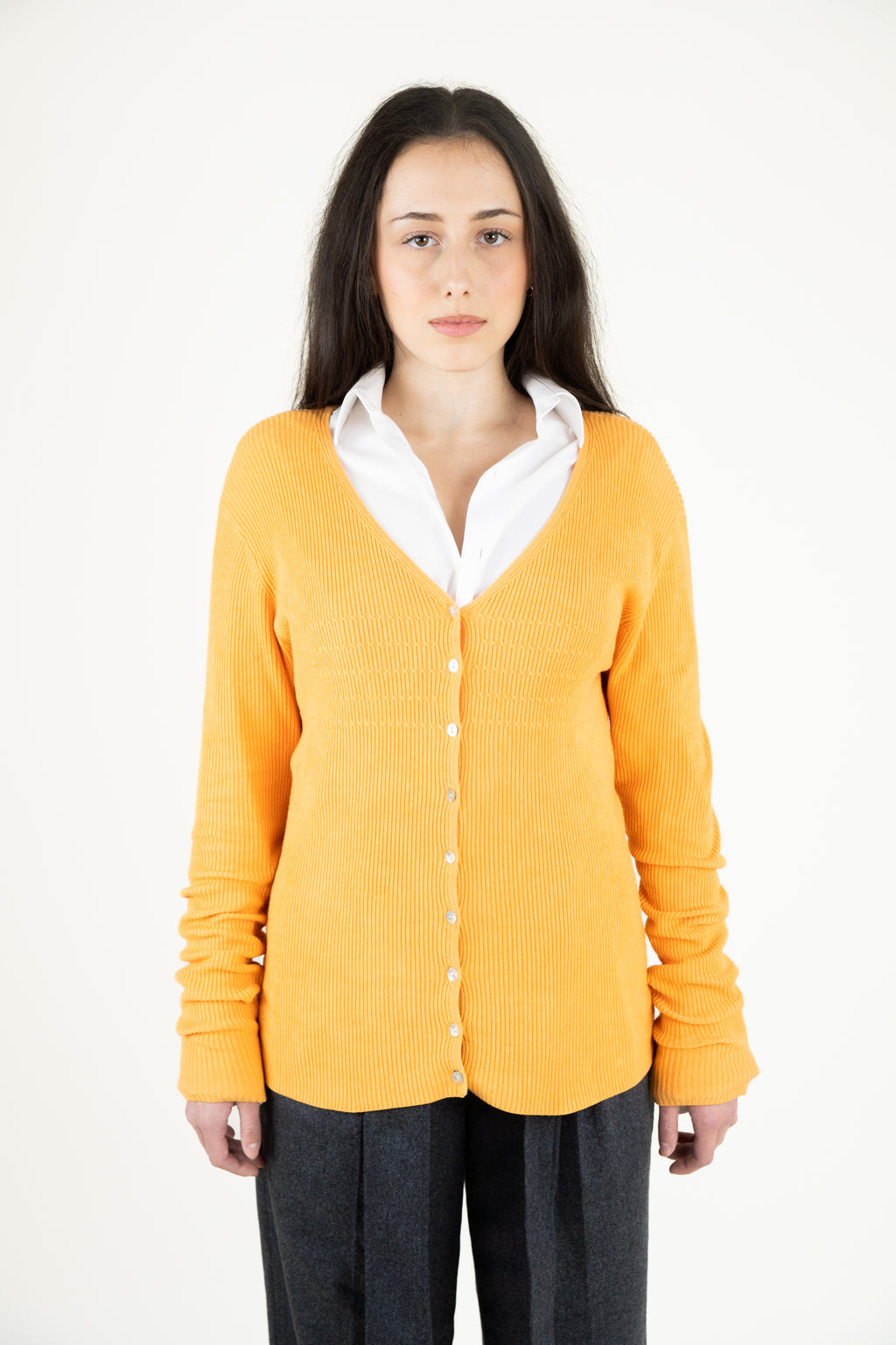 Honeycomb cashmere cardigan