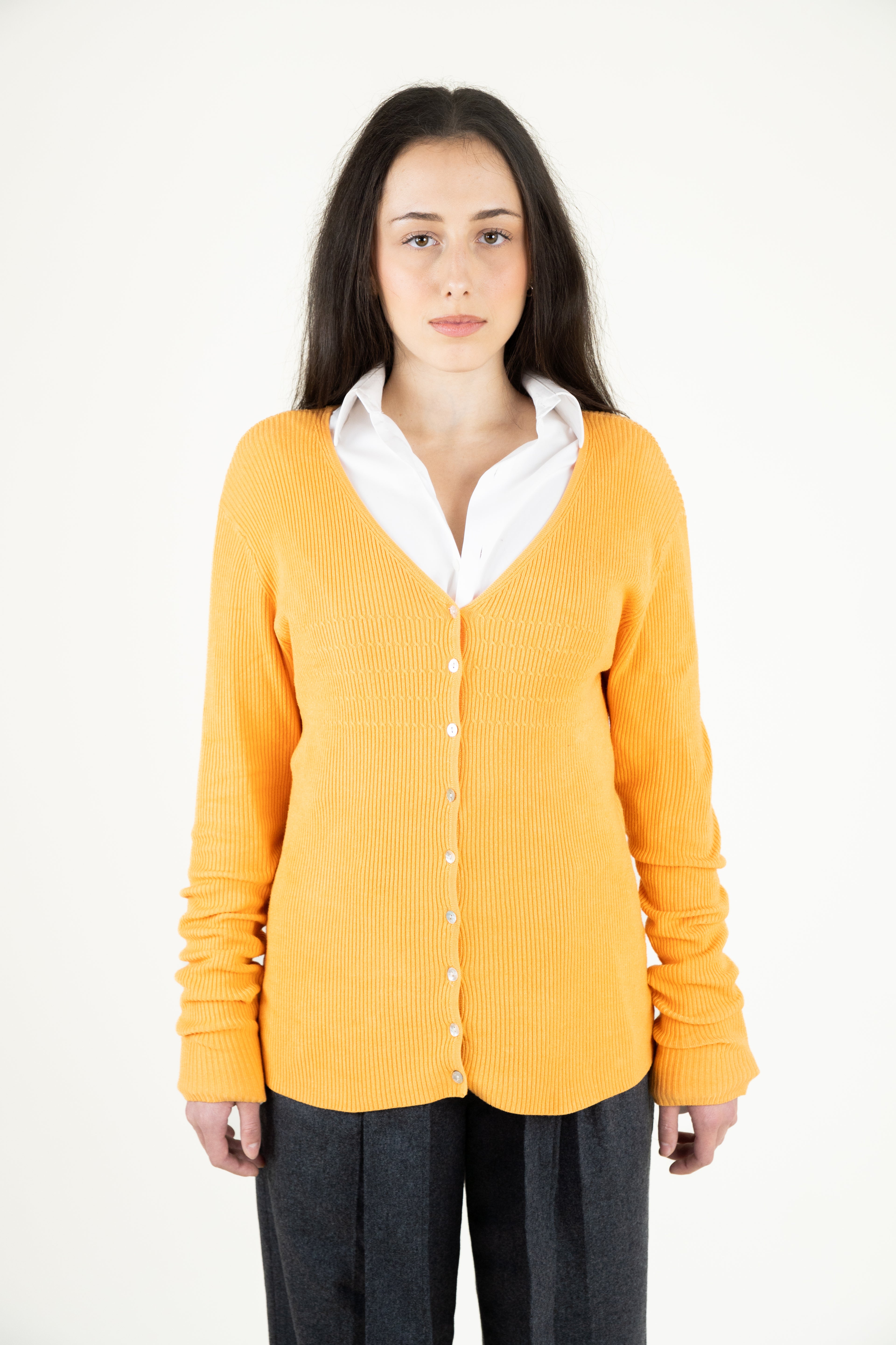Honeycomb cashmere cardigan