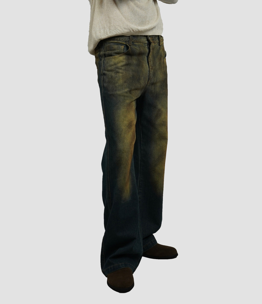distress flare pants