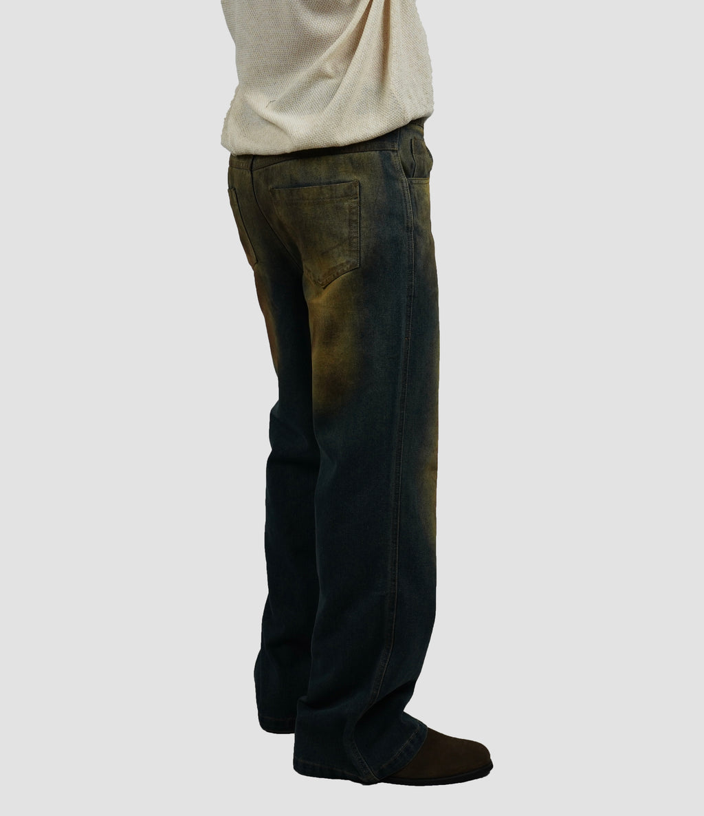 distress flare pants