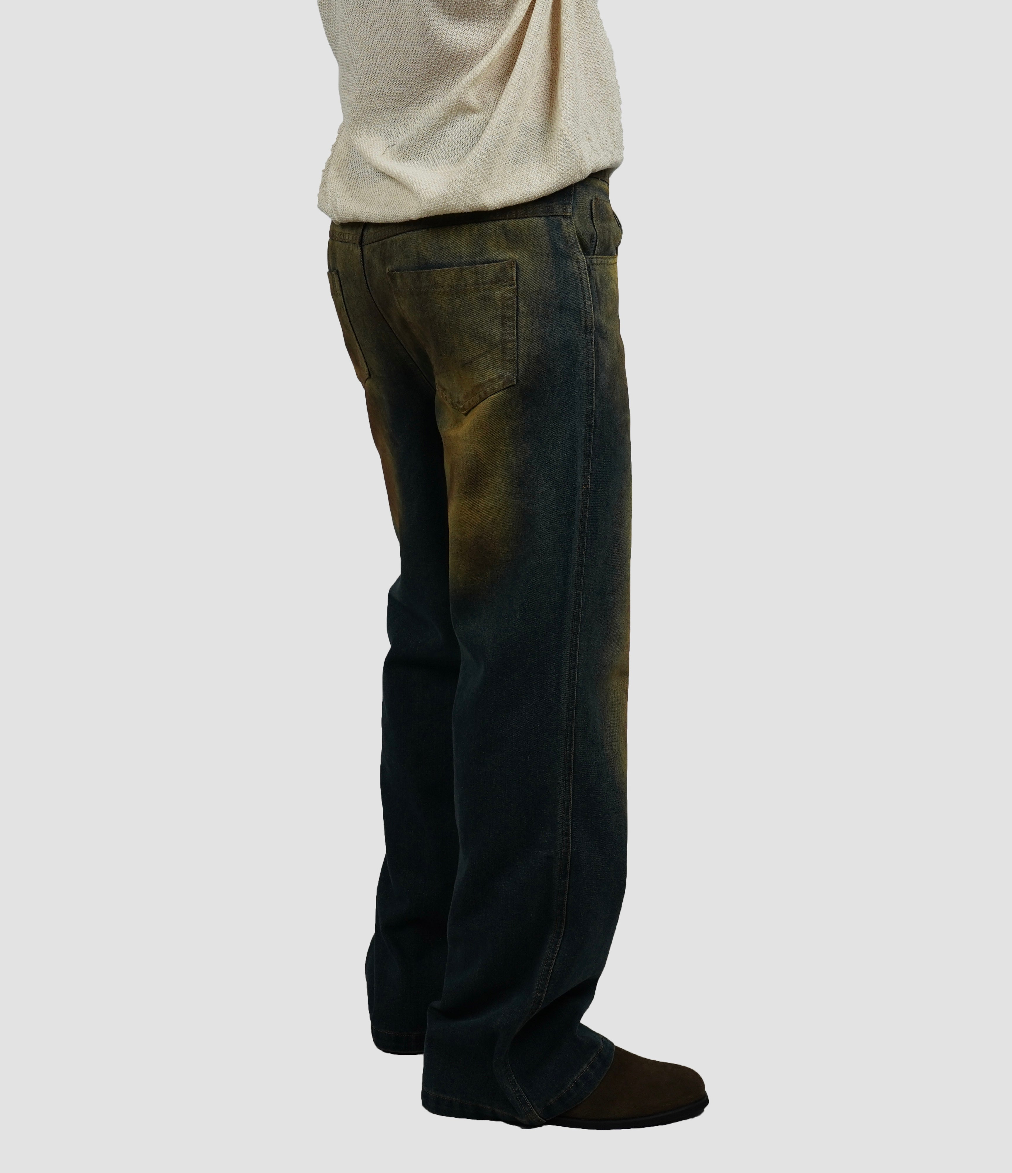 distress flare pants