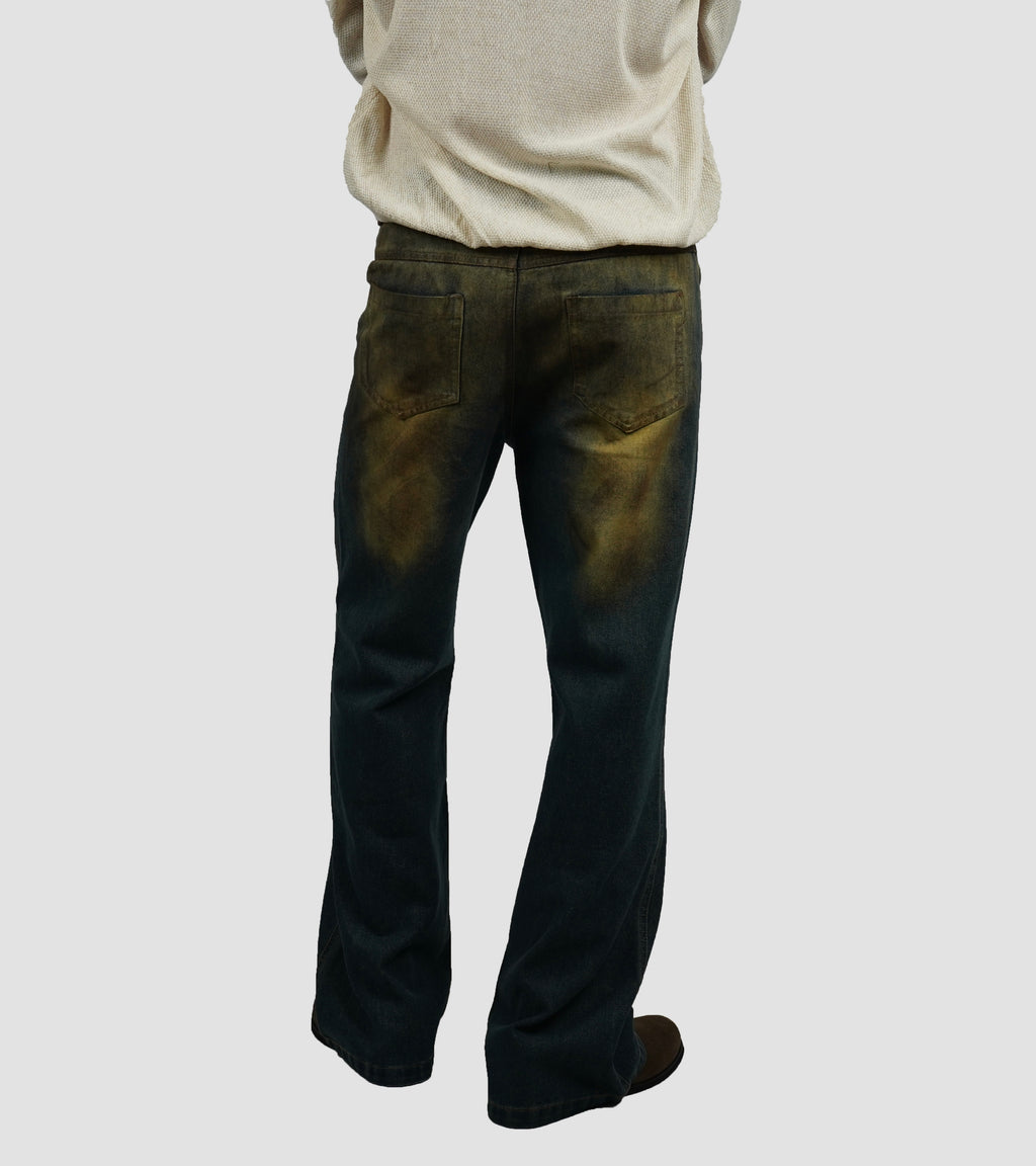 distress flare pants
