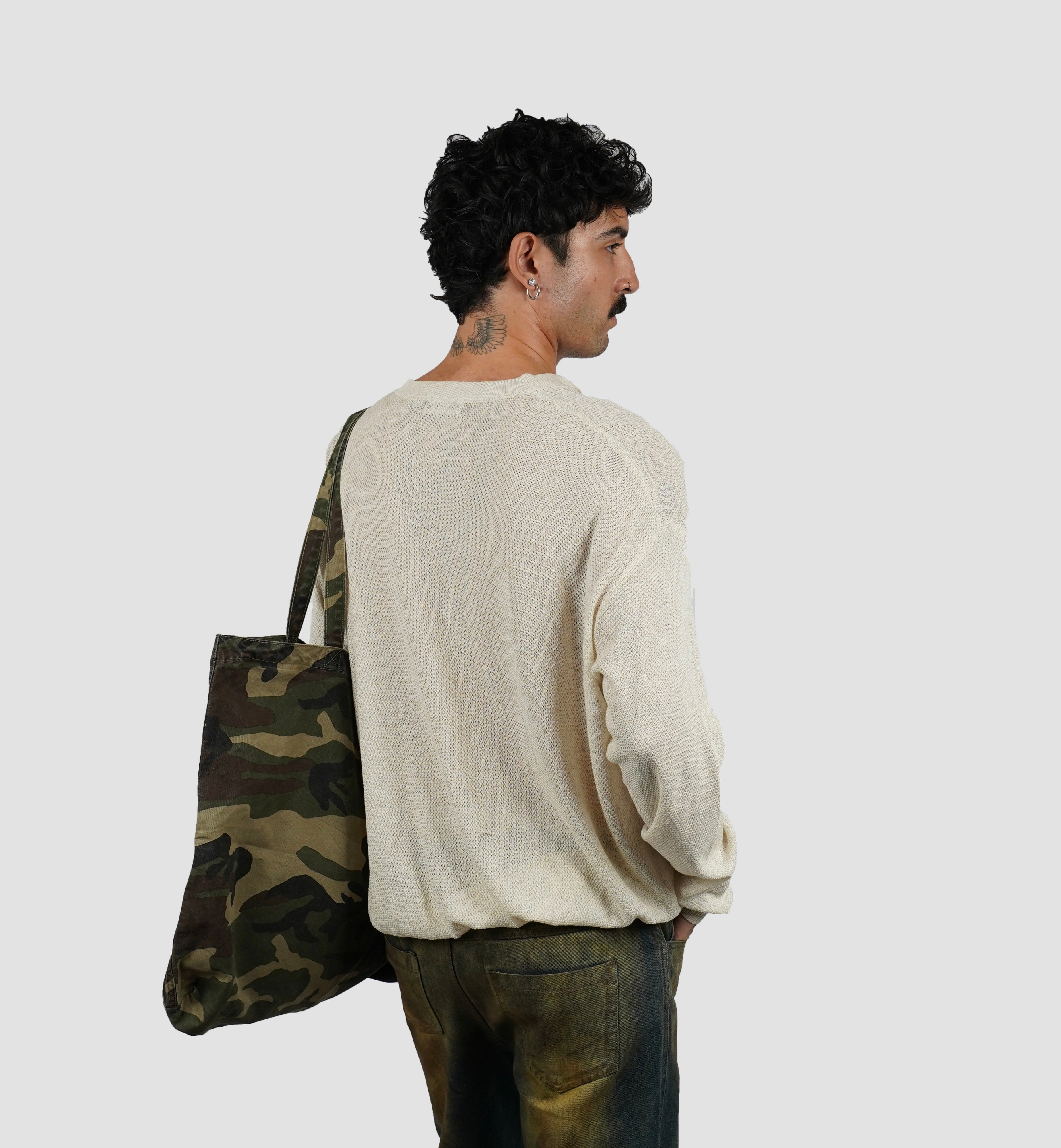 Henley knit lonsleeve shirt
