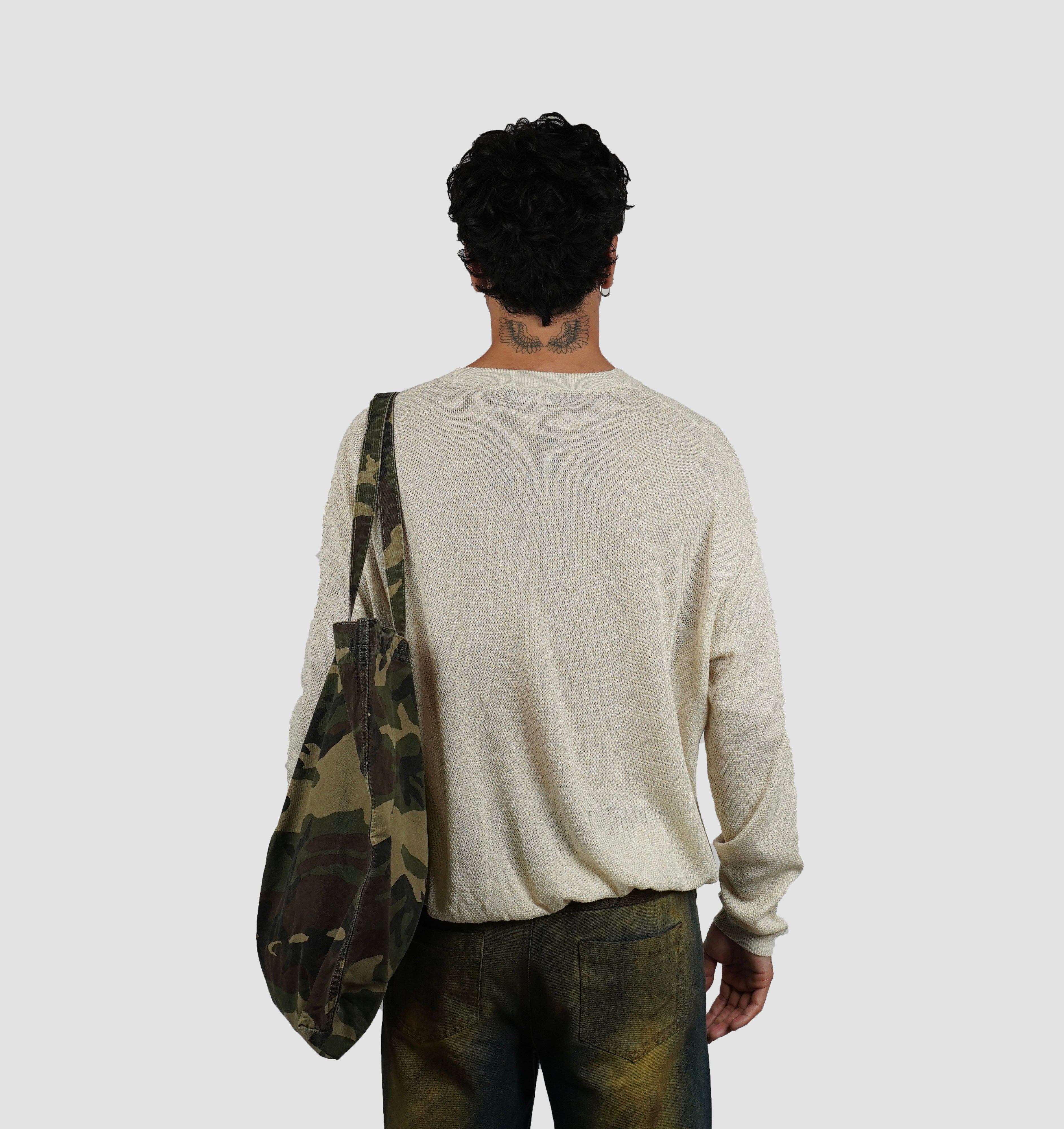 Henley knit lonsleeve shirt