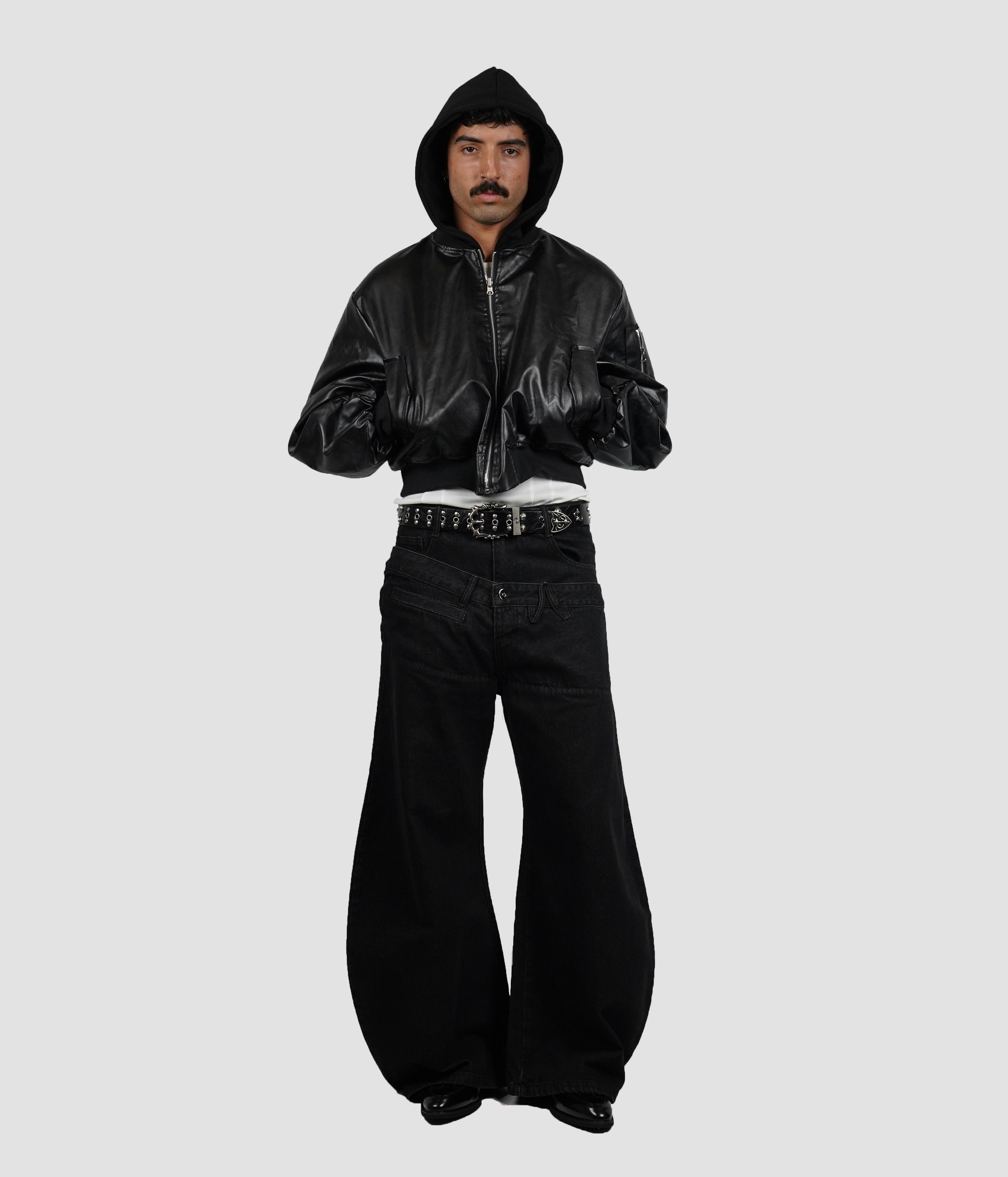 Double waisted wide leg pants