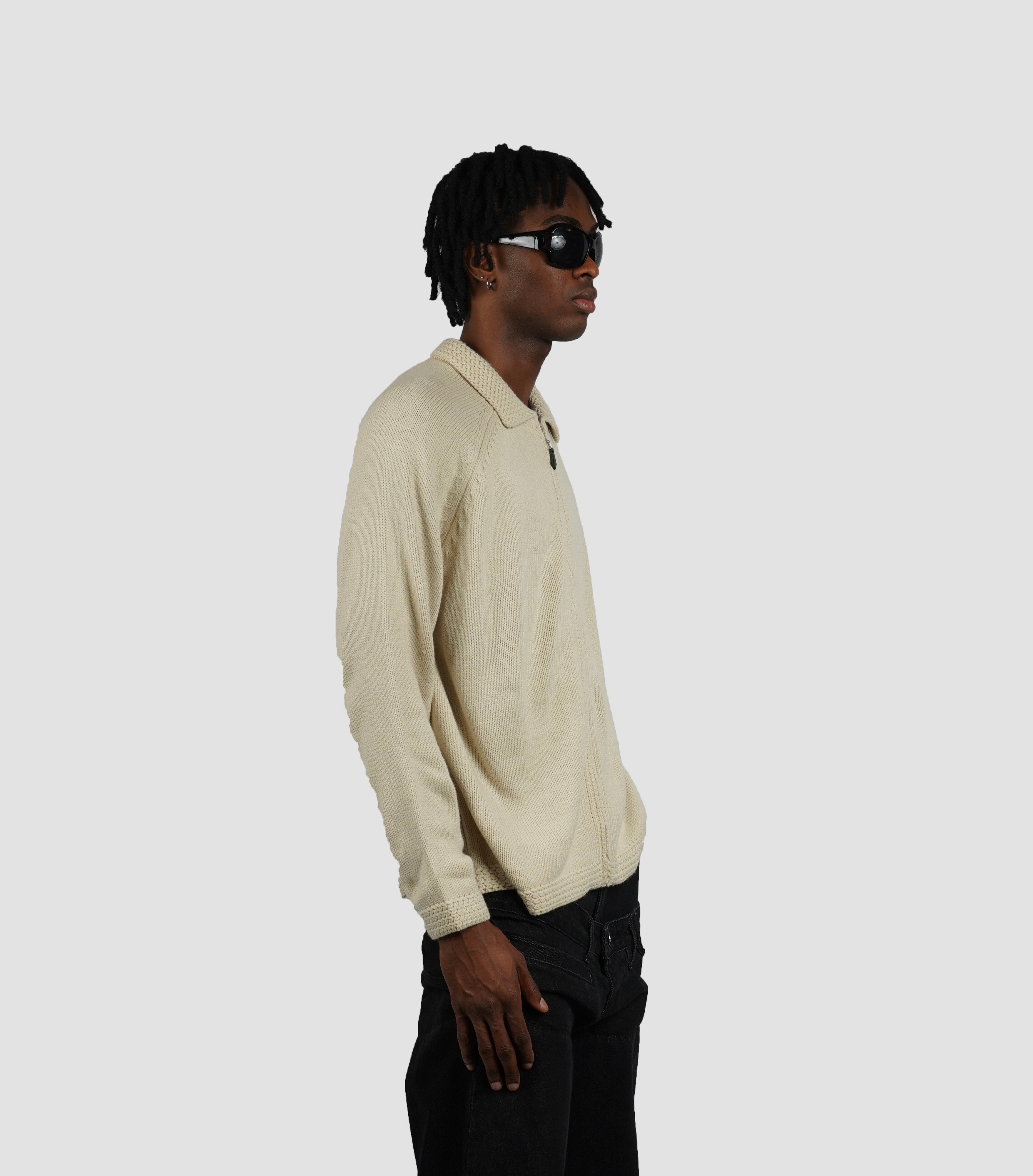 Full zip knit cardigan