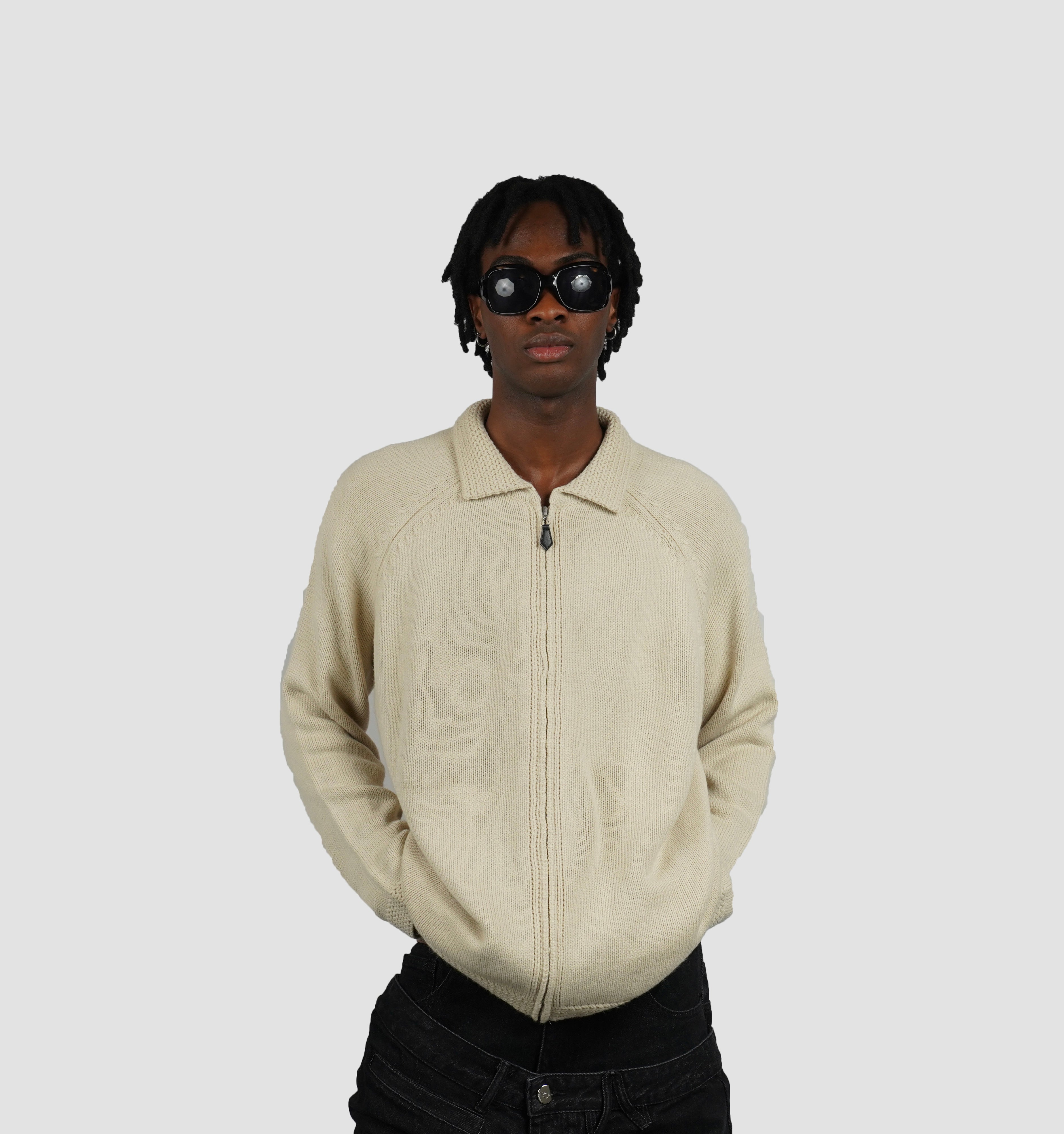 Full zip knit cardigan